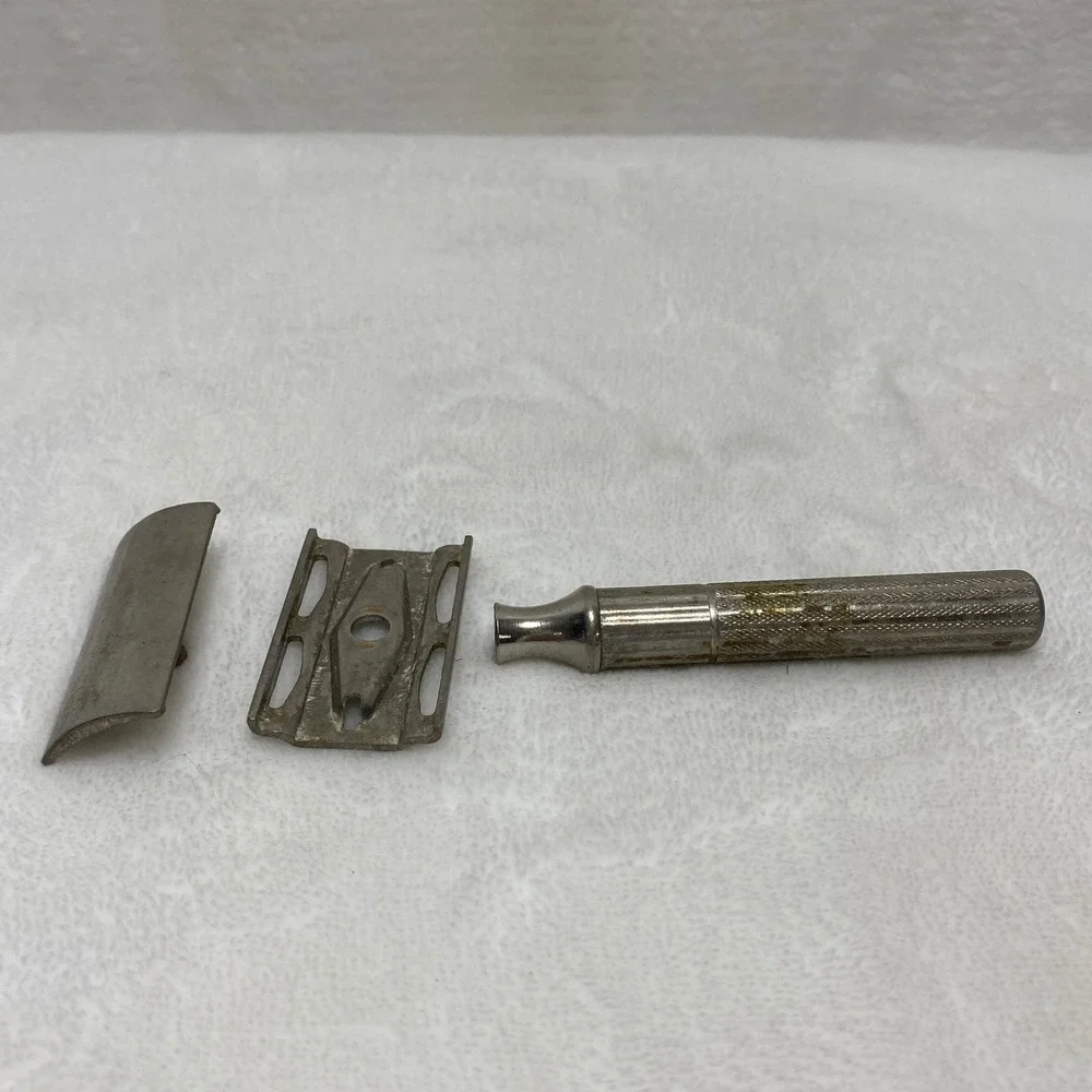 Vintage Safety Razor Metal Handle‎ Double Edge Shaving Tool
